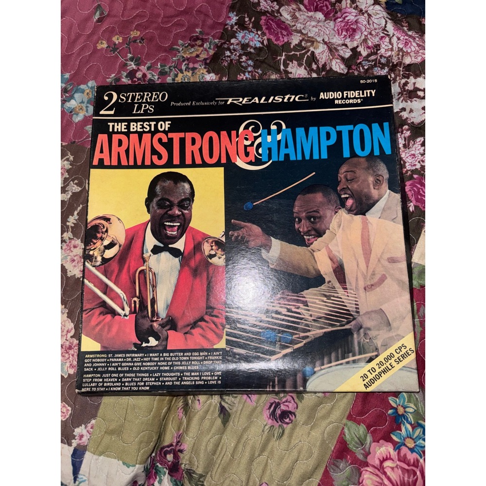 The Best of Armstrong & Hampton 2 LP Vinyl Realistic Audio Fidelity 50-2015 Jazz